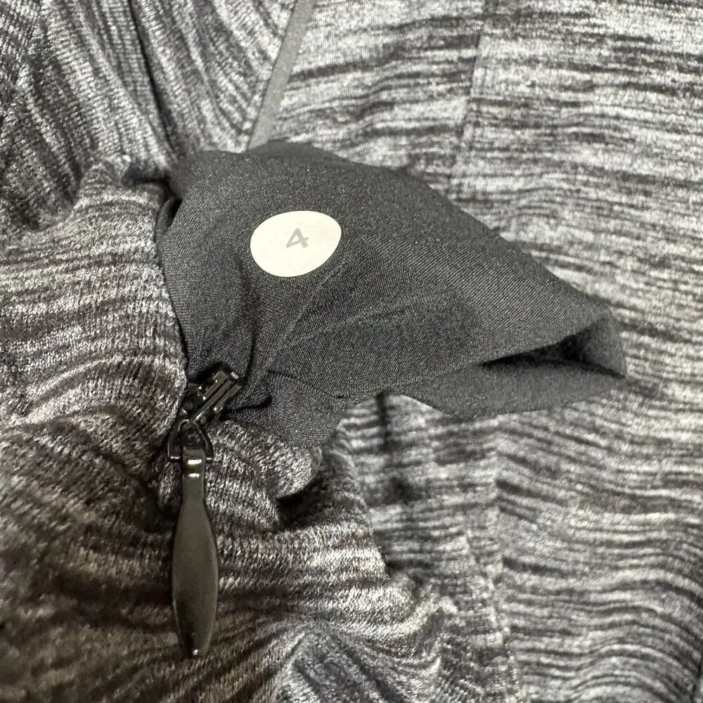 Lululemon 4 & Go Where-To Short Sleeve Dress Heathered Black Pullover Outdoor